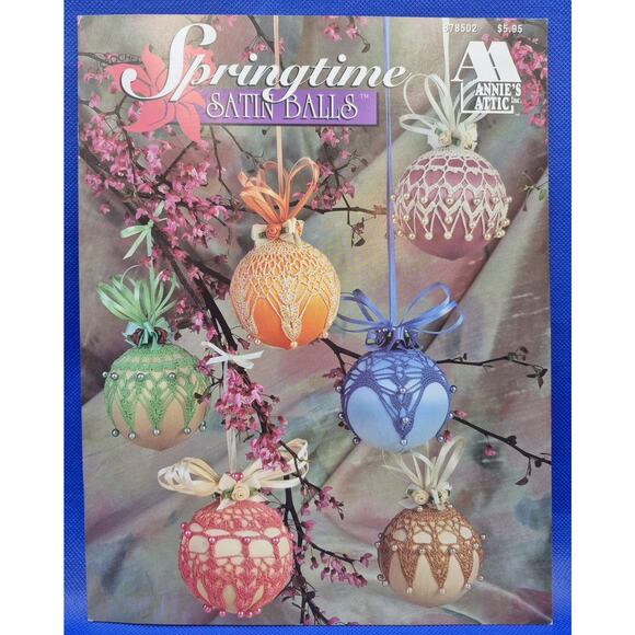 Vintage Annies Attic Crochet Spring Ornament Booklets Lot of 3 - Picture 4 of 8